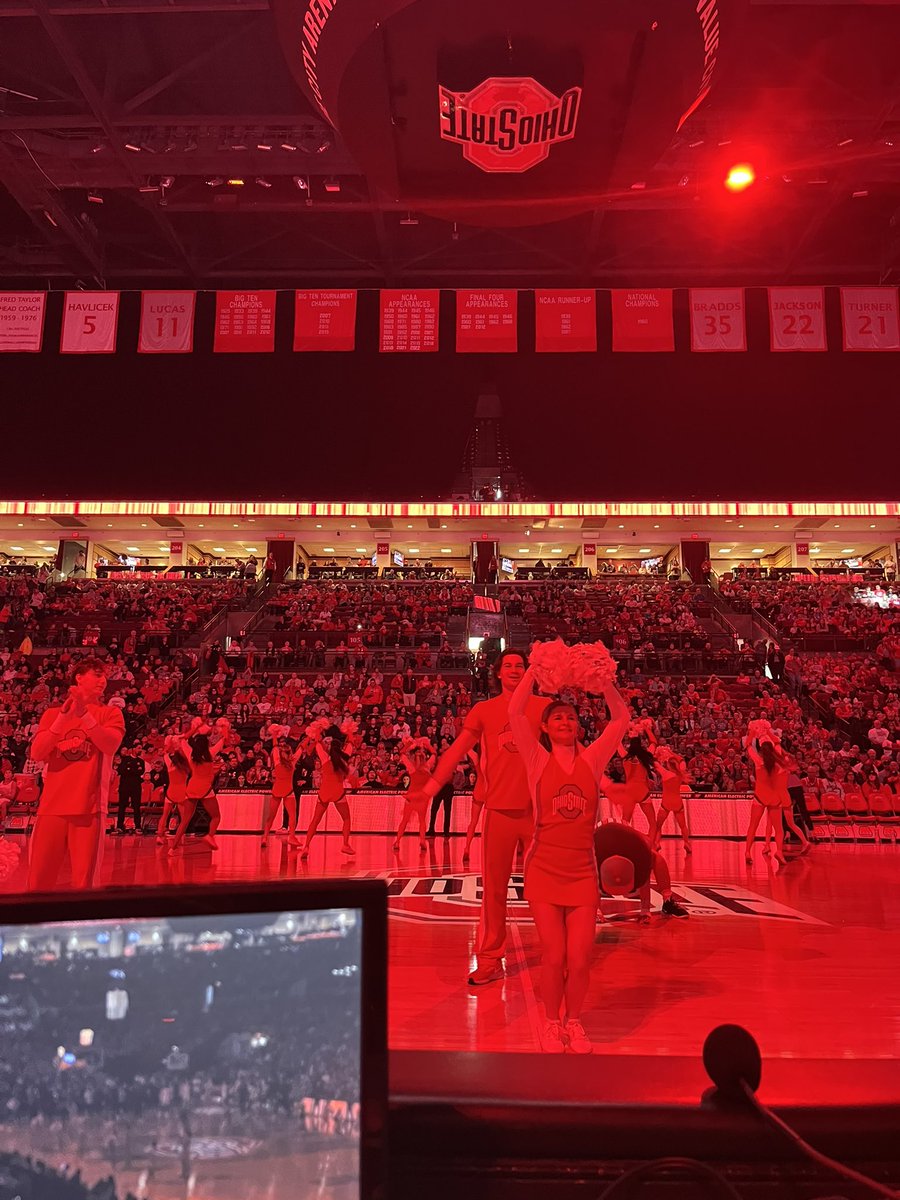 Great crowd for the No. 2 team in the country! @OhioStateWBB can clinch a share of the Big Ten title, as well as the No. 1 seed in the Big Ten Tourney. On the call with with my friend @McKeown_Wallace today! 🏀