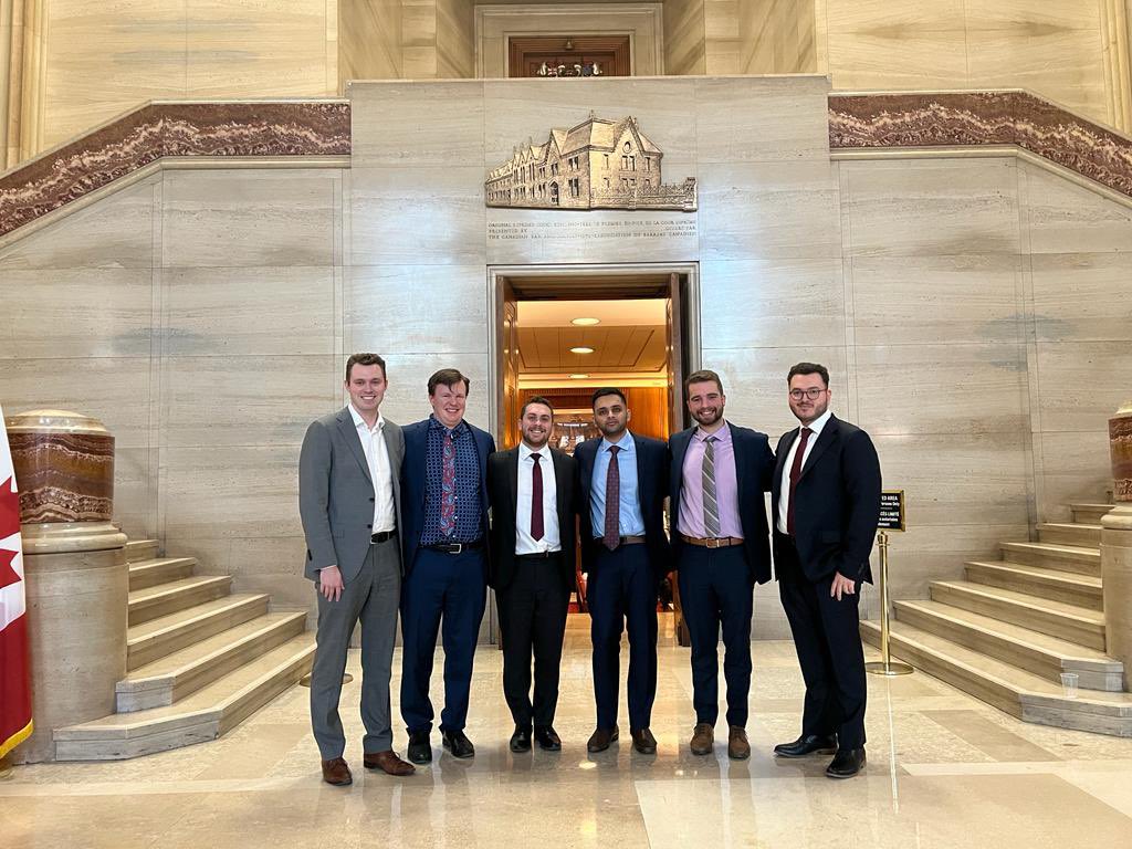 Congrats to the @UofTLaw Jessup team for placing first in the @CanadaJessup rounds this weekend and advancing to the International Rounds!! Arik, Eyal, Foti, and Vidit you are amazing advocates and it’s been an honour for Daniel and I to coach you. Looking forward to Washington!