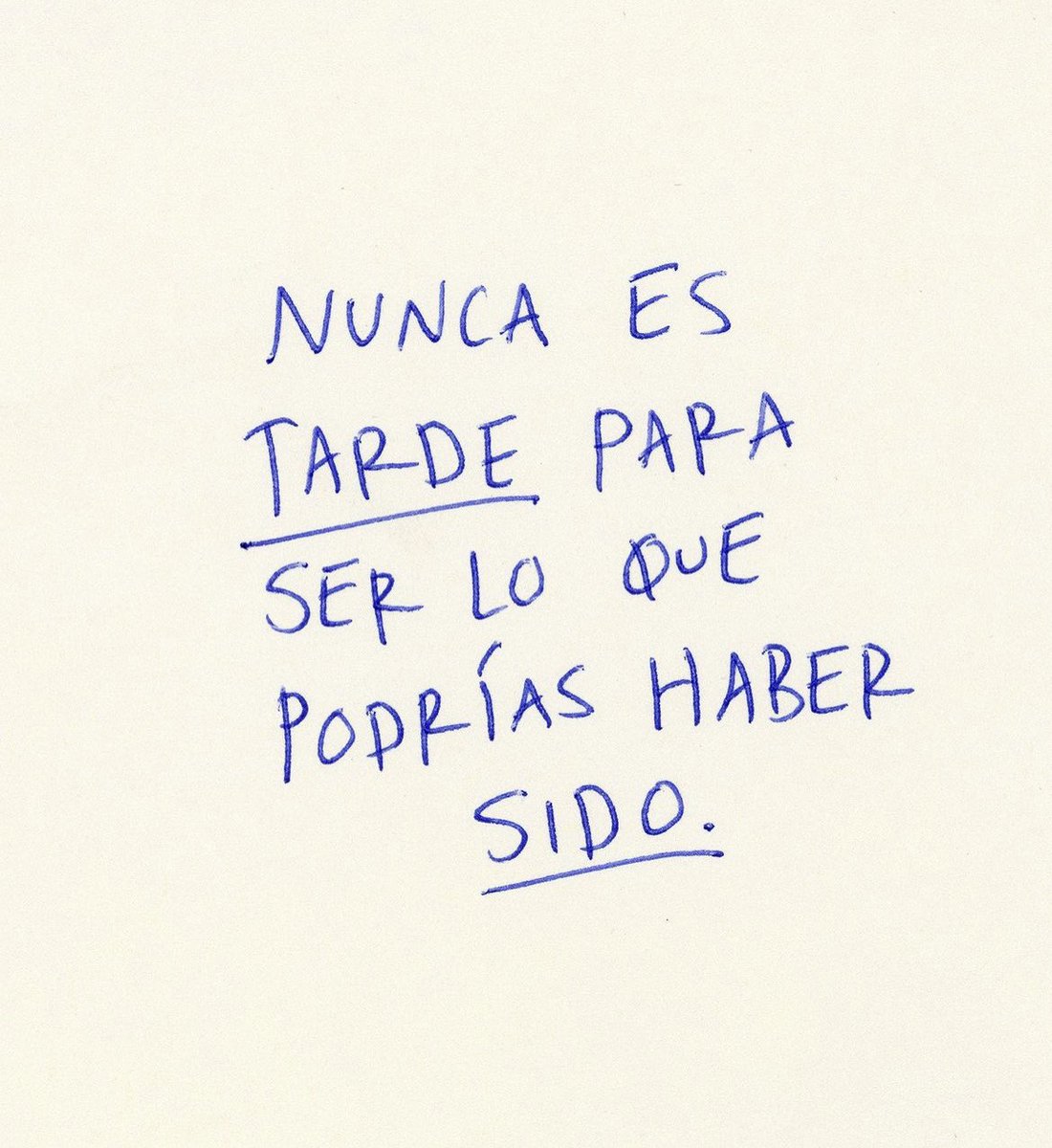 nunca es tarde