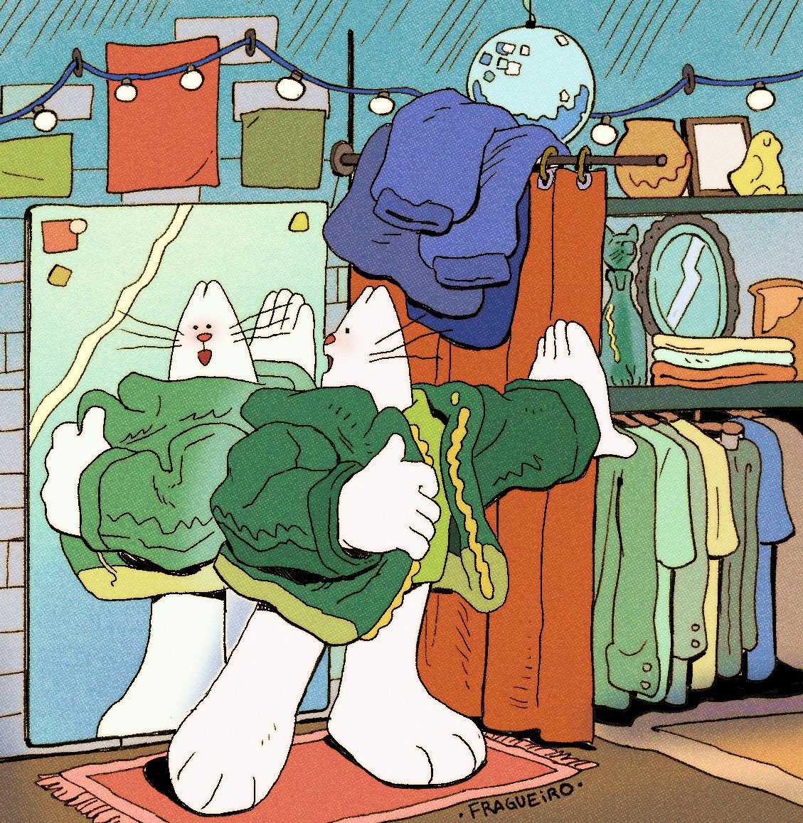 My oc Syd thrift shopping #art #illustration