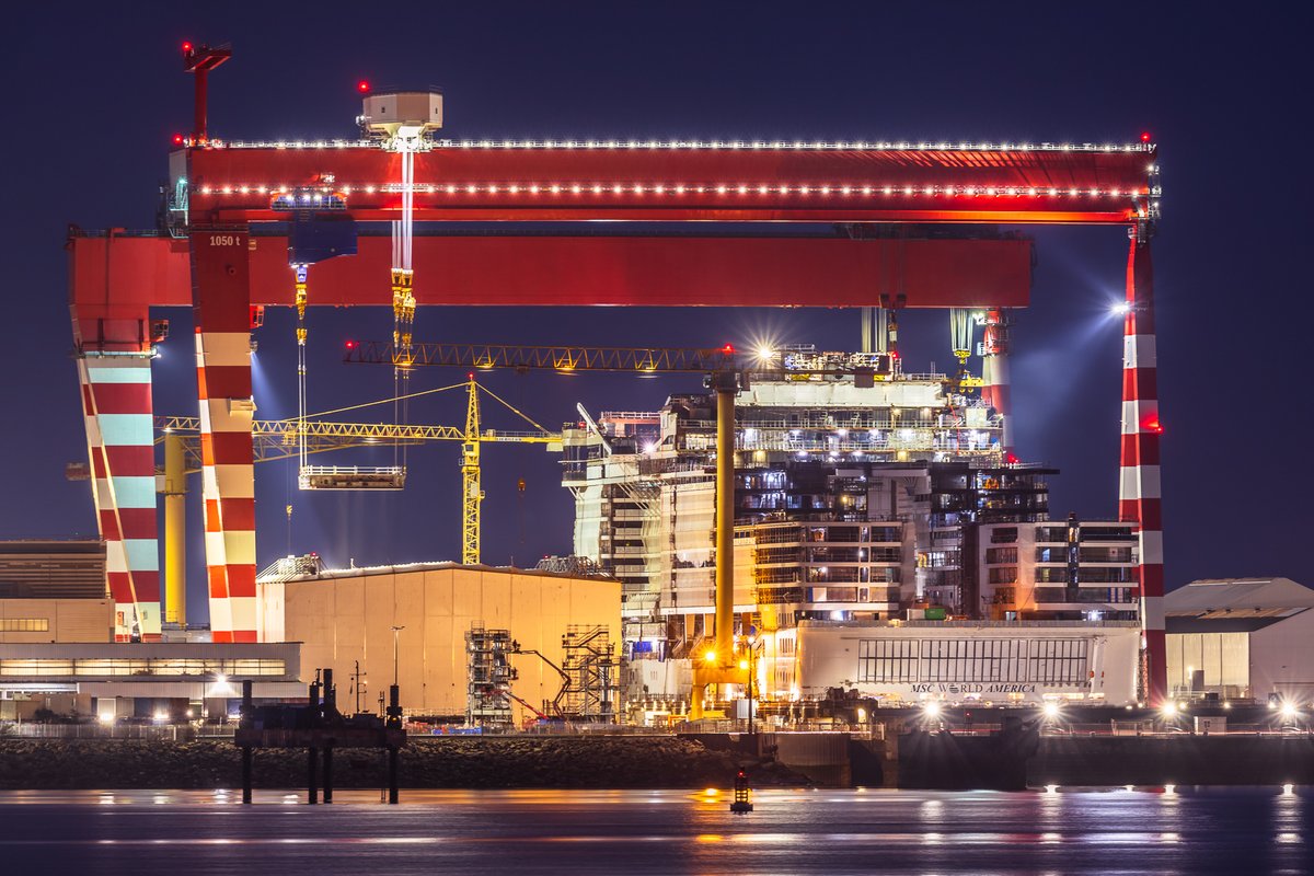 #UtopiaoftheSeas & #MSCWorldAmerica under construction in #SaintNazaire shipyard.