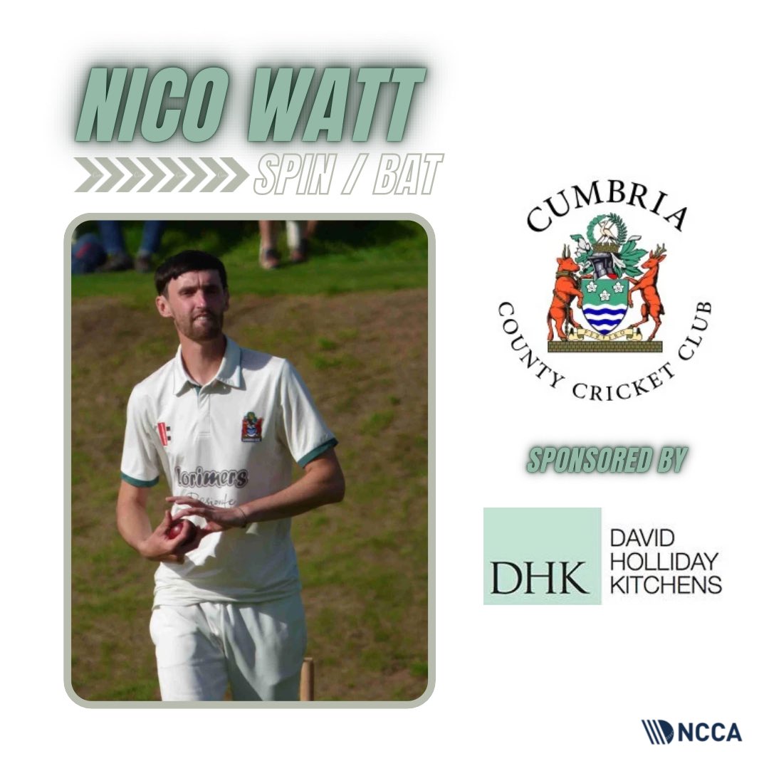 Nico Watt Cap No : 441 Club : @carlislecricket Kindly sponsored for 2024 by David Holliday Kitchens 🤝