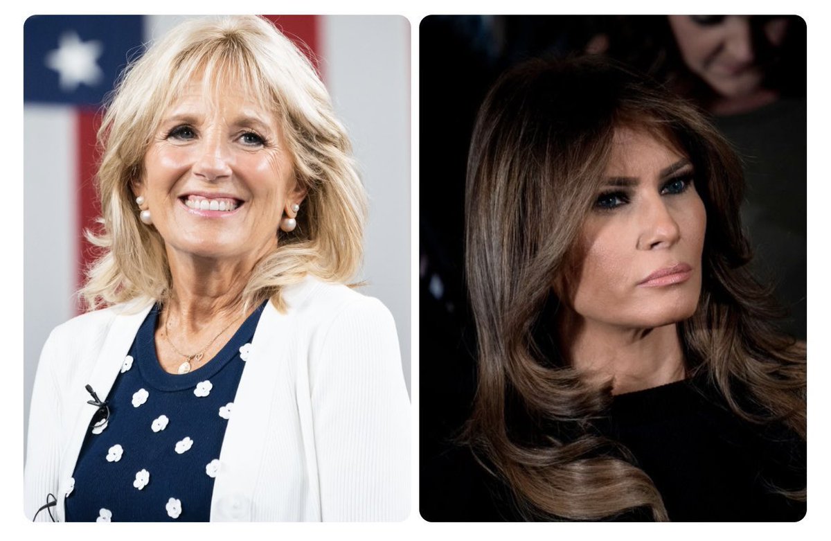 First Lady Jill Biden is a hero, Melania Trump is a zero! Drop a 💙 and Repost if you agree!