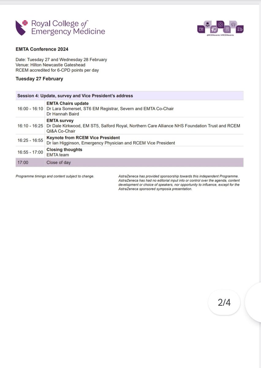 JosephineJYMo's tweet image. TWO days until EMTA 2024 conference! We are excited to be welcoming all our lovely speakers and delegates. We hope you enjoy the programme and the wonderful city of Newcastle! 

@RCollEM
@EMTAcommittee
@EMTAevents

#emta #emta2024 #EmergencyMedicine