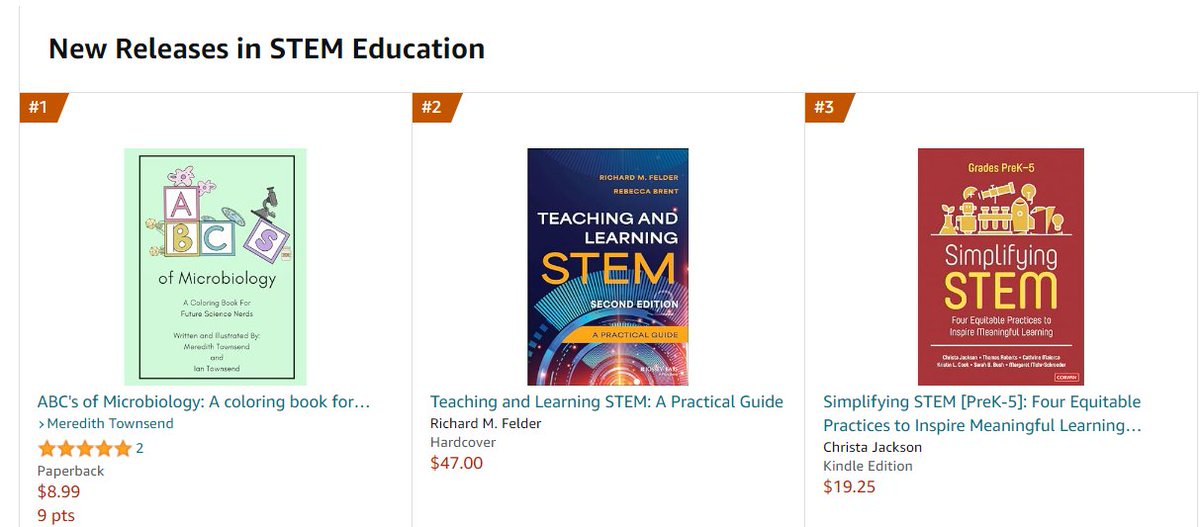 Thanks to everyone who has helped support our new coloring book! We are #1 in New Releases for STEM Education. You can find it here: a.co/d/5RgXXzn #STEM #education #coloringbook #biology #teaching #science #SupportLocal