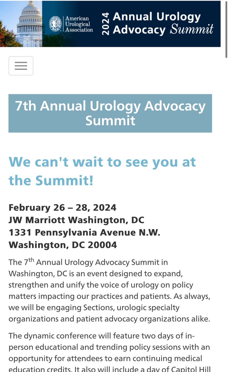 Here to present at the AUA Leadership Course before <a href="/AmerUrological/">Amer. Urol. Assn.</a> Advocacy Summit.  #AUASummit24
Theme: RESILIENCE
Priorities:
✅ Urologic workforce
✅ Telehealth
✅ Medicare payment reform
<a href="/BrownUrology/">Brown Urology</a> <a href="/BrownMedicine/">The Warren Alpert Medical School</a> 
See you on the hill!