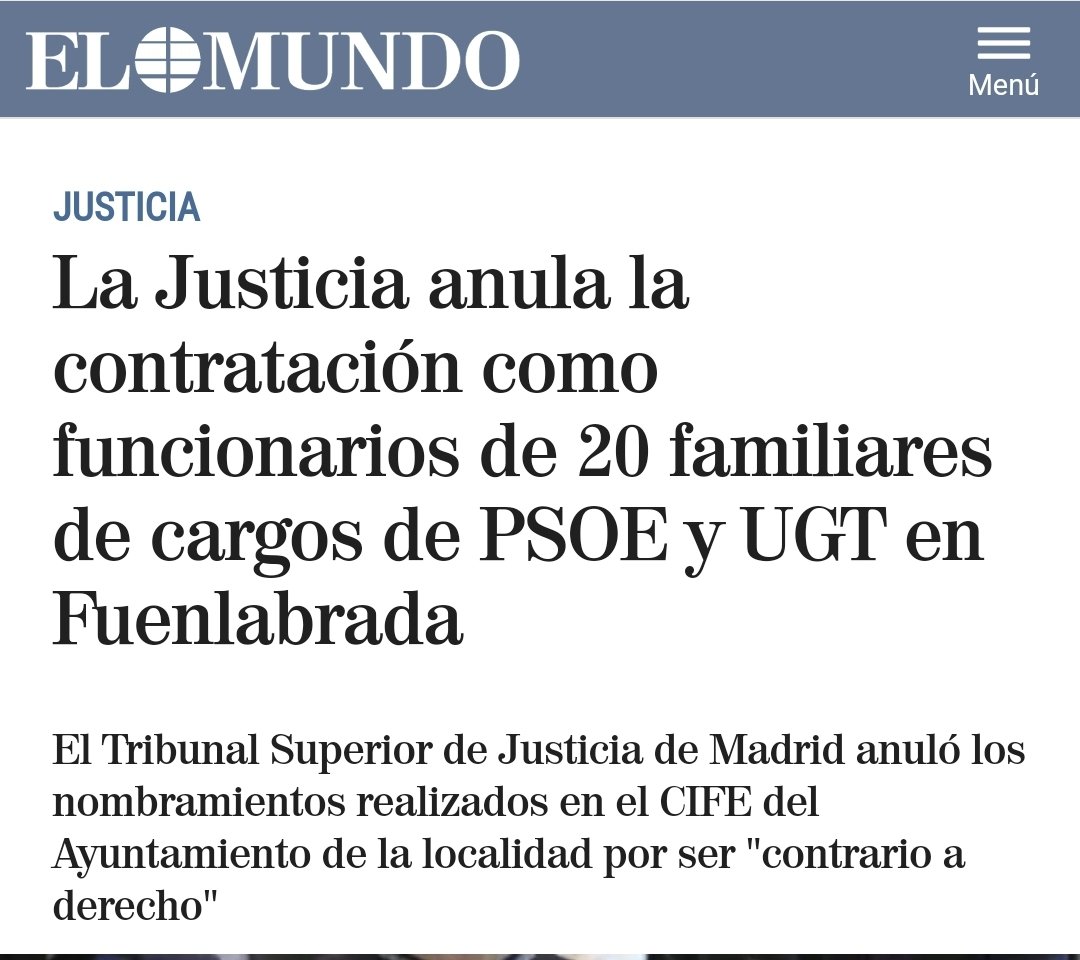 Pues desde que habéis llegado en el <a href="/AytoFuenlabrada/">Ayuntamiento de Fuenlabrada</a> no paran de recibir condenas por hacer funcionarios a familiares de forma ilegal y ahí siguen. Así que mucho compromiso no hay de momento.
#Fuenlabrada