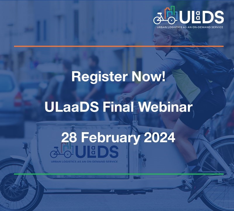 This Wednesday we're hosting our FINAL webinar to explore some of the key results of the #ULaaDS project!🙌

Don't miss out and grab your spot now: 👉 teams.microsoft.com/registration/C…

#UrbanLogistics #SULP #Mobility #EUResearch #Lastmile