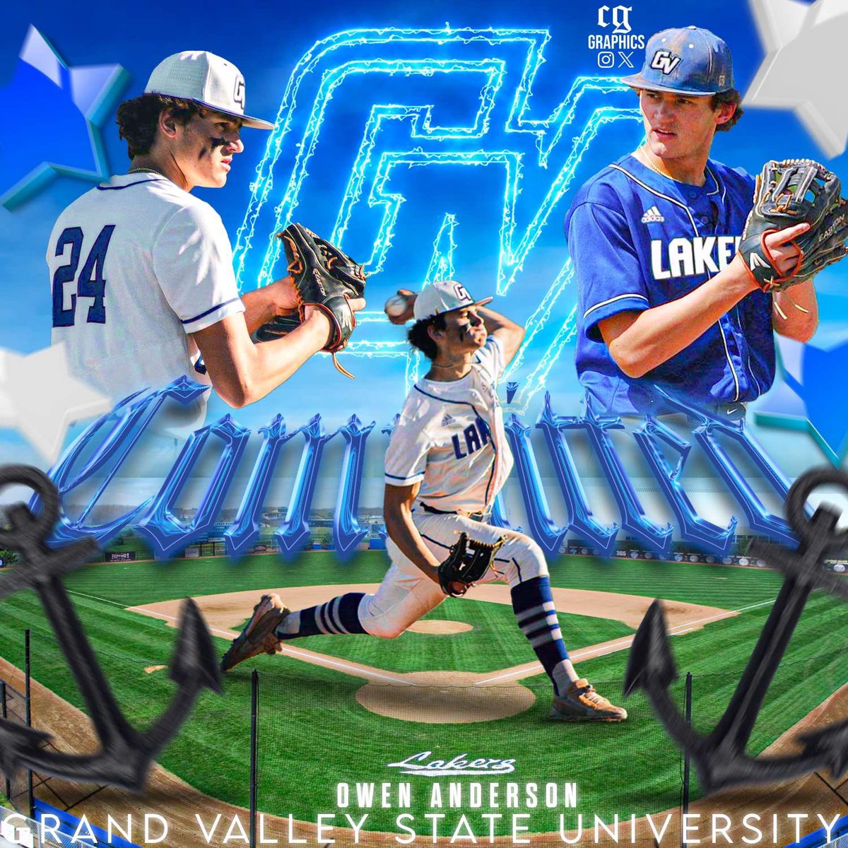 I’m excited to announce that I am committing to GVSU baseball! I want to thank my friends, teammates, coaches, and especially my family and God for helping and supporting me along the journey. Anchor up⚓️⬆️#committed
