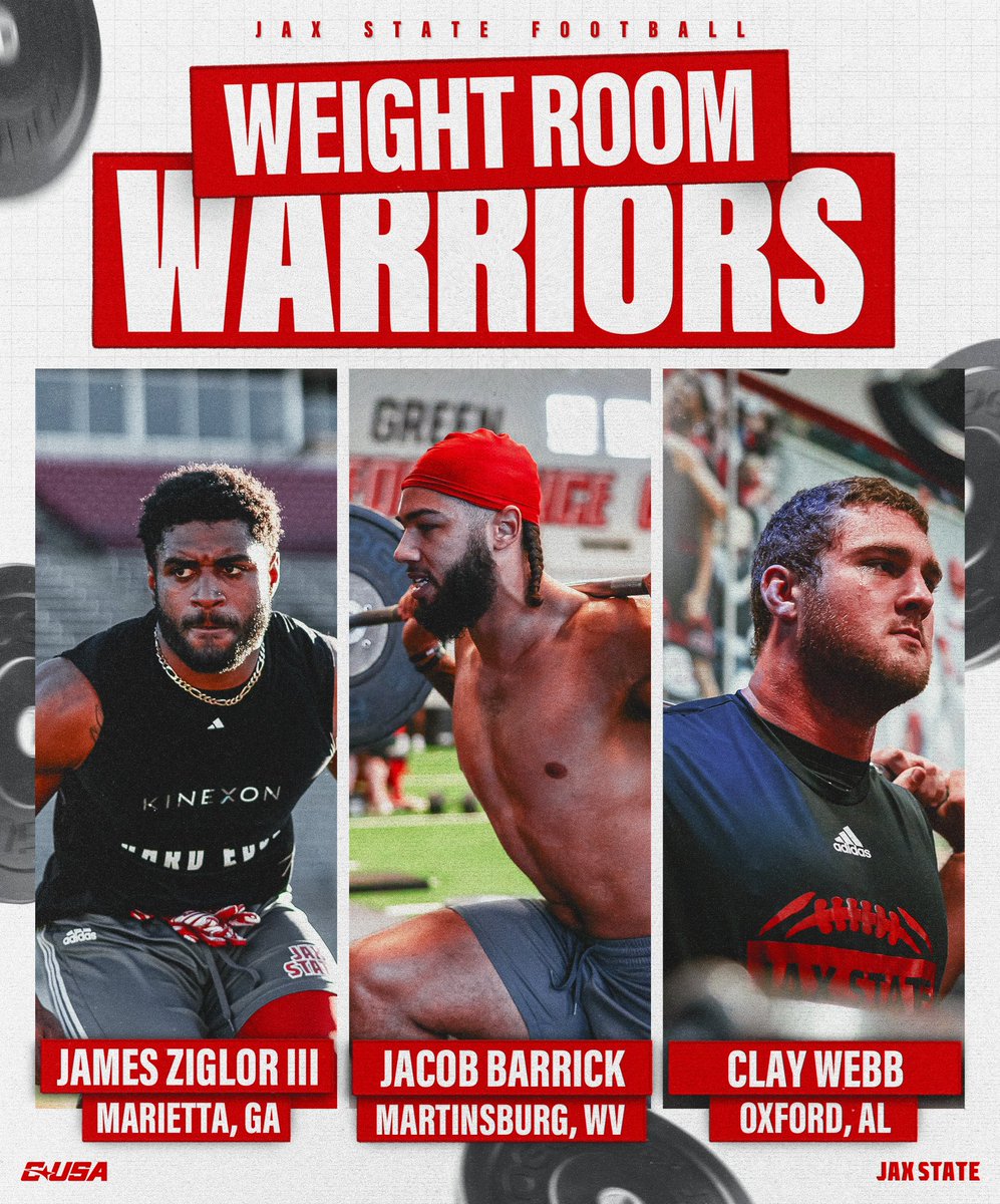 Weight Room Warriors of the Week‼️ @jameszigloriii @JacobBarrick3 Clay Webb #HardEdge | #EarnSuccess