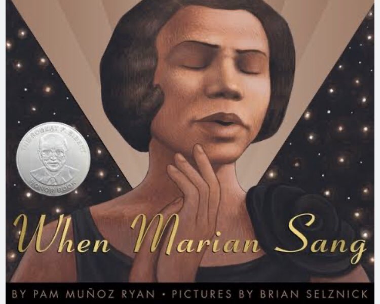@michelle_byoung Check out the BEAUTIFUL picture book by @PamMunozRyan and illustrated by Brian Selznick, WHEN MARIAN SANG