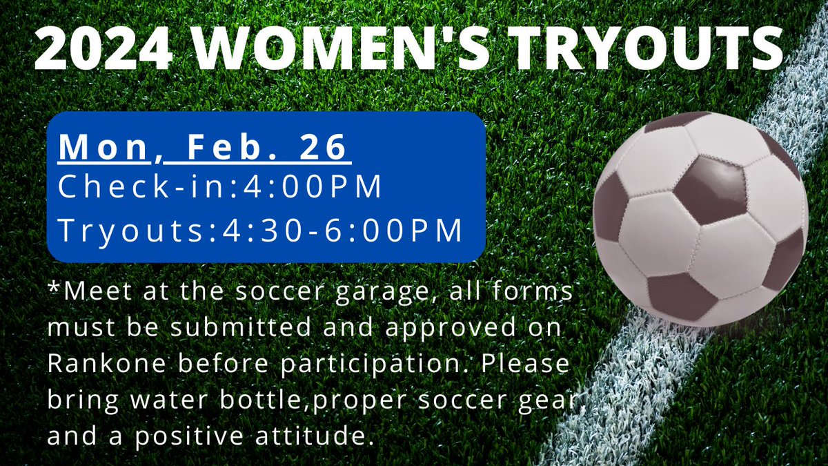 BlueAcesSoccer's tweet photo. 🚨TRYOUTS BEGIN TOMORROW🚨

We are so excited to see you. Please read the announcement fo information.⚽️

@BlueAceAD 

#VamosEast #UnitedByPassion #WeFlyTogether https://t.co/MTwPSpV7kD
