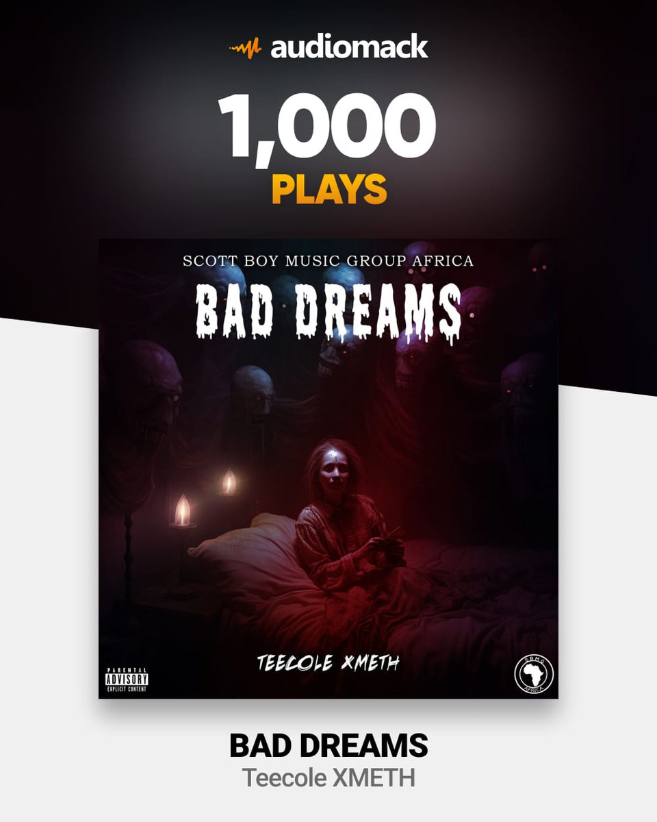 We Hit 1K plays on @audiomack with #BadDreams produced by @ProdKingMasbee . . Management:@sbmgafrica .. . #viralvideo #Xiaomi14Series #UFCMexico #Ajax #sundayvibes #trending2024 #PlaylistOfTheDay #Playlist #playlistcurator #upcomingrapper #SouthAfrica 21 Savage Drake