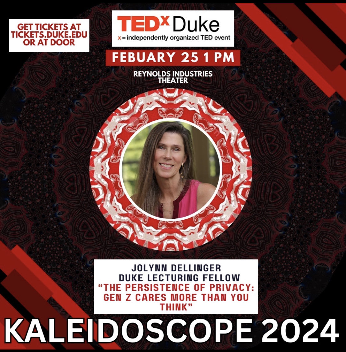 Huge thanks to the crew at Tedx at Duke for running a seamless terrific program. And to Emily Caplan and Catie Fristoe for everything. @DukeU @TEDxDuke Appreciated the chance to talk about #privacy.