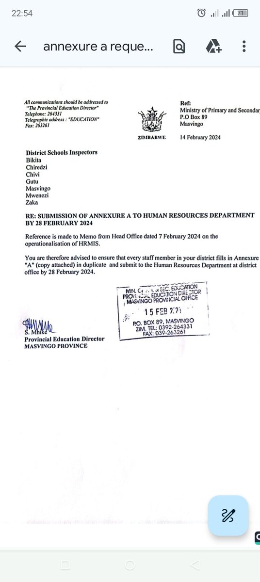 All this is useless exercise meant to divert the attention of trs from real issues in education sector like reasonable remuneration, conditions of service & others. This information has bn submitted countless times to the HR. @RMajongwe @ProgressiveOf @taundoro