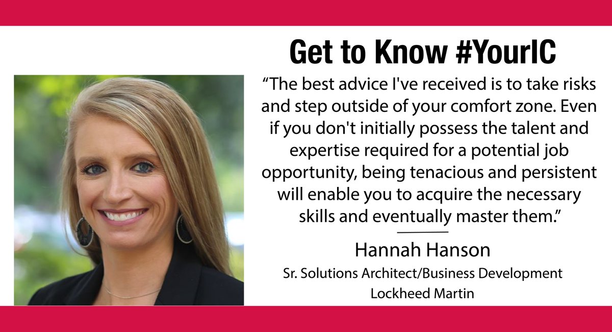 INSAlliance's tweet photo. Get to Know #YourIC!
Today we are spotlighting Hannah Hanson, Senior Solutions Architect/Business Development, @LockheedMartin!
Check out Hannah’s profile to learn about her career journey supporting the mission, her drive and passion to continue working in the IC, and more!
>> https://t.co/ZDbCaqJ0W8
#IntelligenceCommunity #NationalSecurity