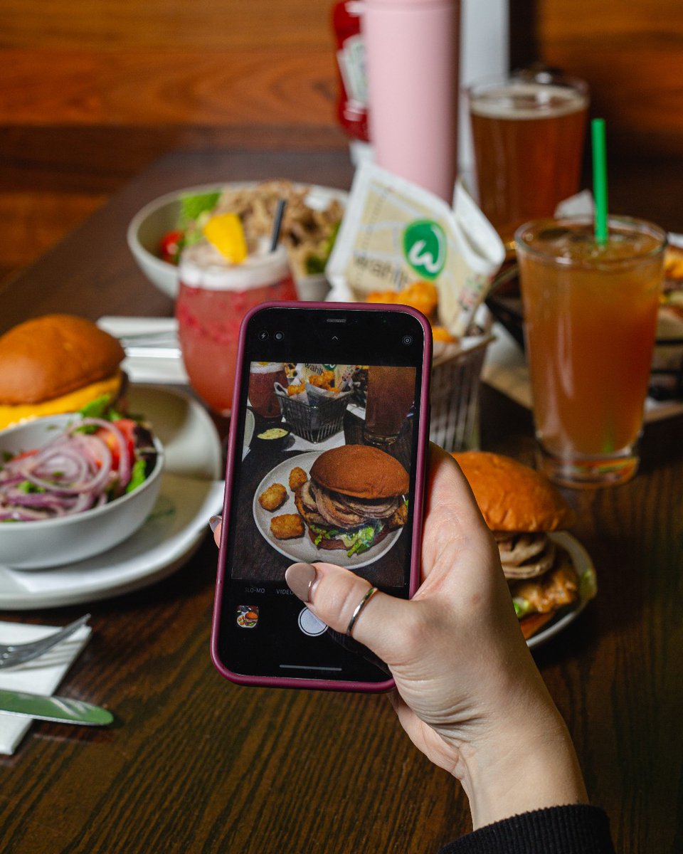 Phone eats first. Share your Wahlburgers food pics with us! #wahlburgers