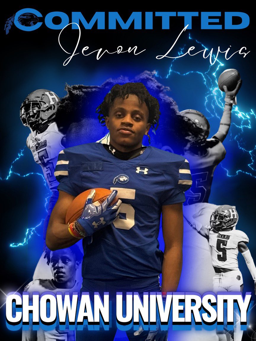 After a great visit and conversation with Coach Gray, Coach Johnson, And Coach Lee.. I am excited to announce I am proudly commiting to <a href="/chowanfootball/">Chowan Football</a>. Thank you to my family and coaches for your support as I enter my next chapter. Stay tuned in, I’m just getting started.