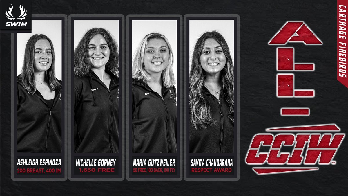 🔥 ALL-CCIW🔥

4 Firebirds bring home CCIW honors for Women’s Swimming at the CCIW Championships!

#FuelTheFlame // #BirdsOnTop