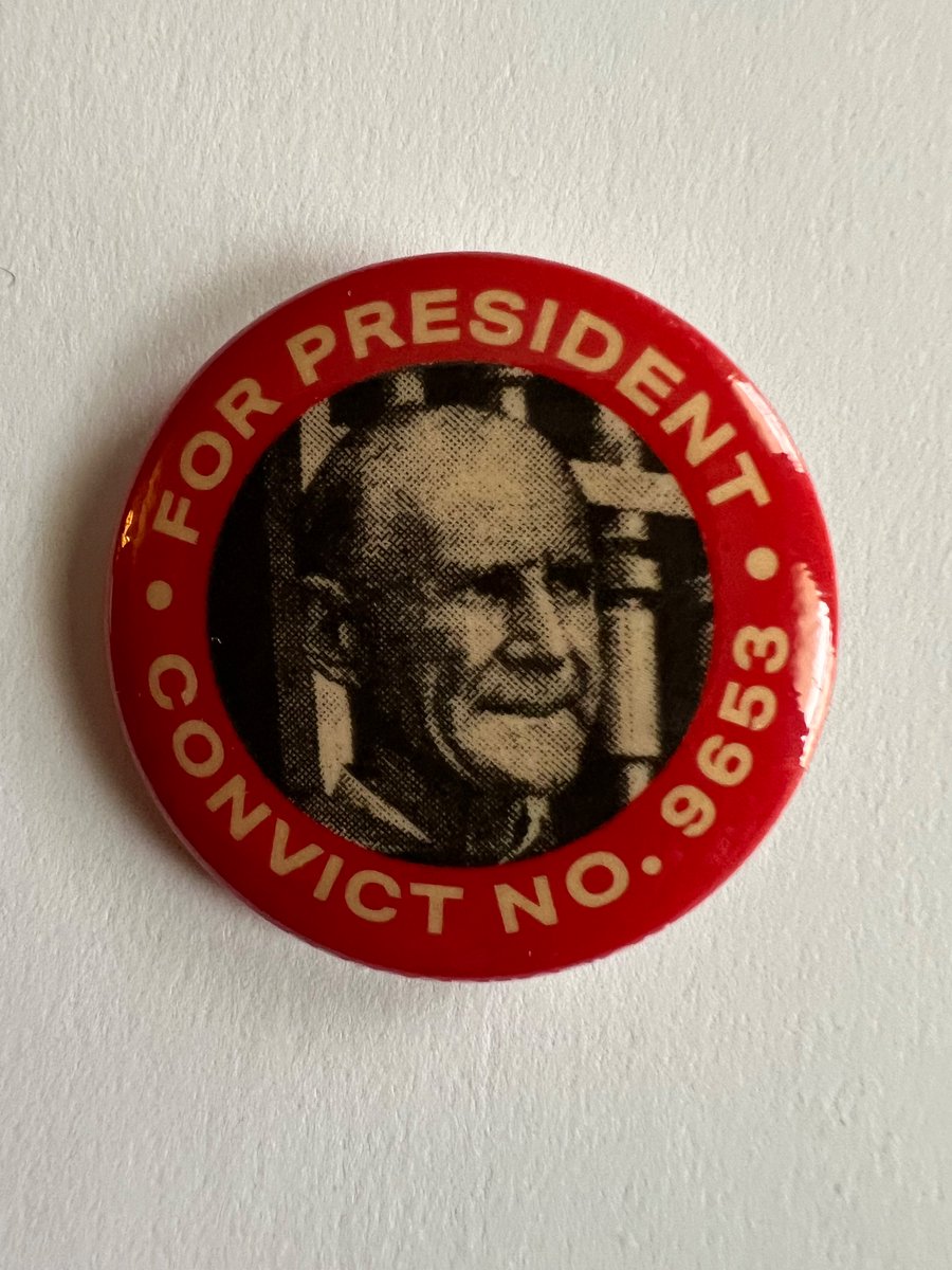 I got my 1920 Campaign Button from the @DebsMuseum !