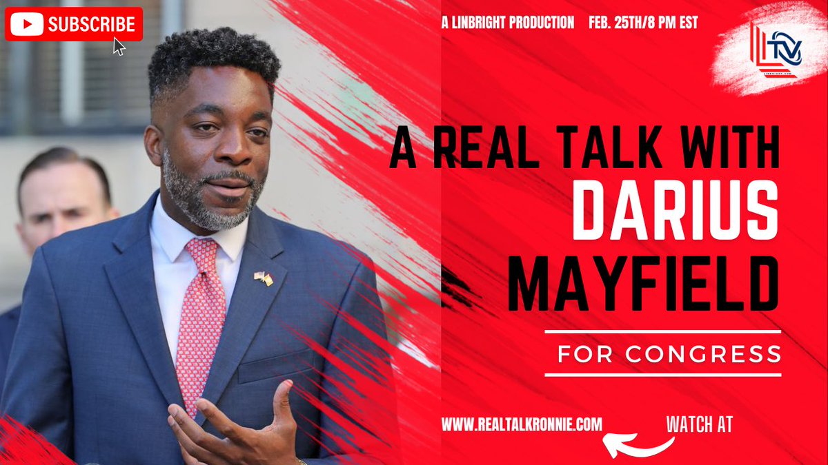 RonaldJosephLin's tweet image. TONIGHT @ 8:00 PM, “Real Talk With Ronnie” welcomes Darius Mayfield back on our show! Darius is running for Congress this year in NJ-12.

Watch the show directly from our website RealTalkRonnie.com at 8 PM EST OR from our YouTube page at youtube.com/RealTalkWithRo…