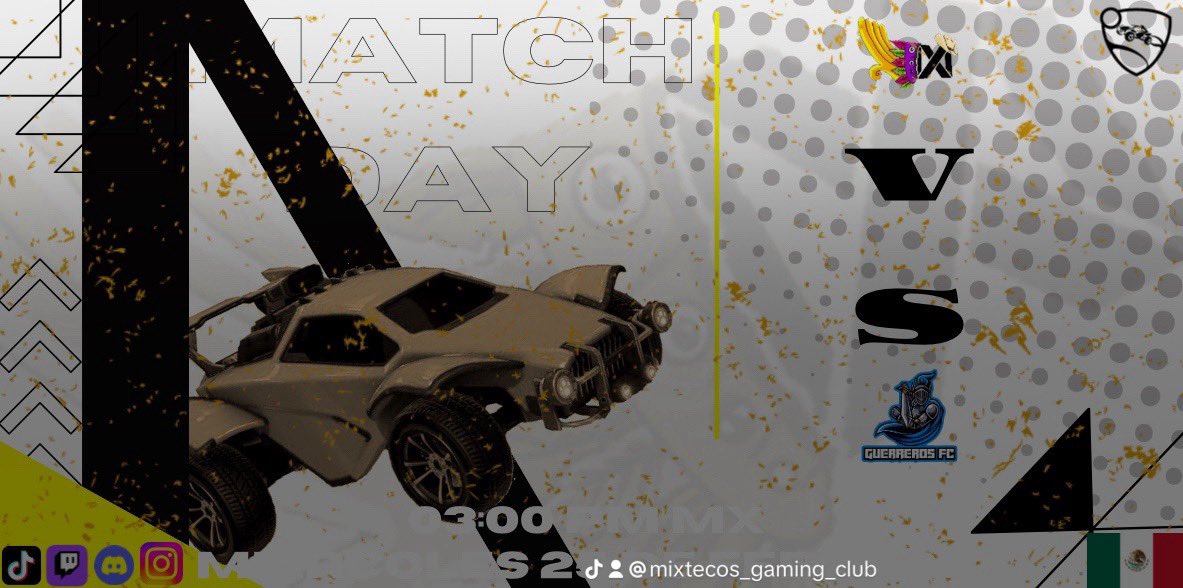 ClubTFCM's tweet photo. El equipo MXGC se enfrentará a dos desafíos en Rocket League hoy a las 3:00 pm contra los guerrerosx y más tarde contra los Samurais RL. ¡Prepárate para la acción intensa en el campo de juego! 🚗⚽🔥 https://t.co/5gui7FQIhW