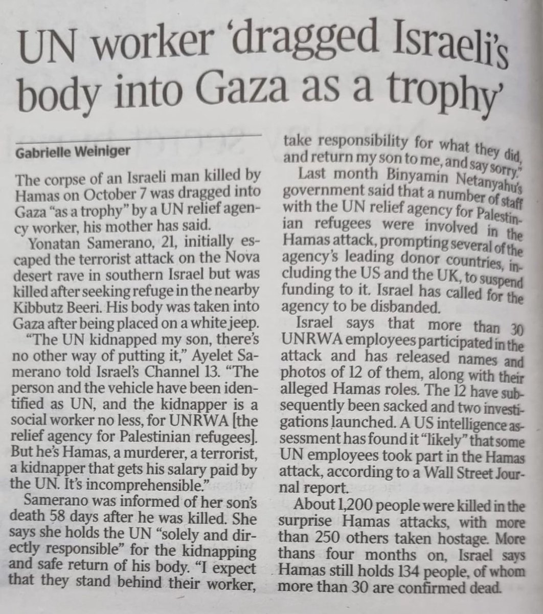“The U.N. kidnapped my son.” Time to end UNRWA.