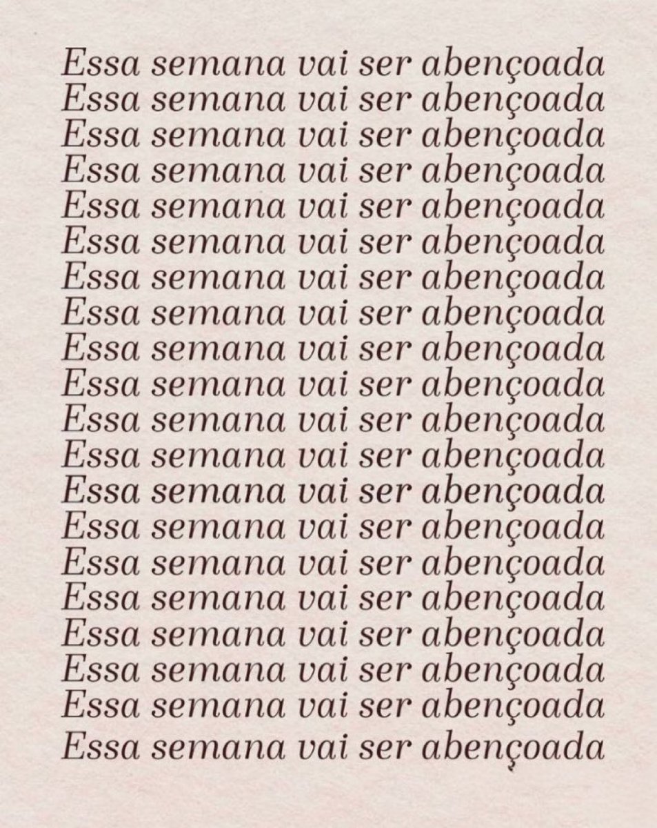Essa semana vai ser abençoada em nome de Jesus ❤️