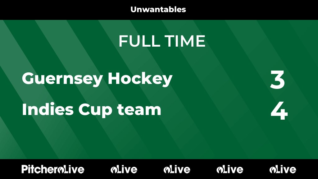 FULL TIME: Guernsey Hockey 3 - 4 Indies Cup team #GUEIND #Pitchero pitchero.com/clubs/guernsey…