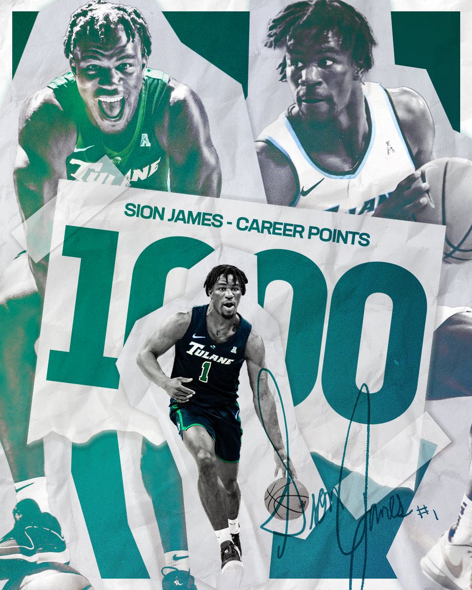 Welcome to the 1,000 Point Club Mr. President! @SionJames14 #RollWave🌊