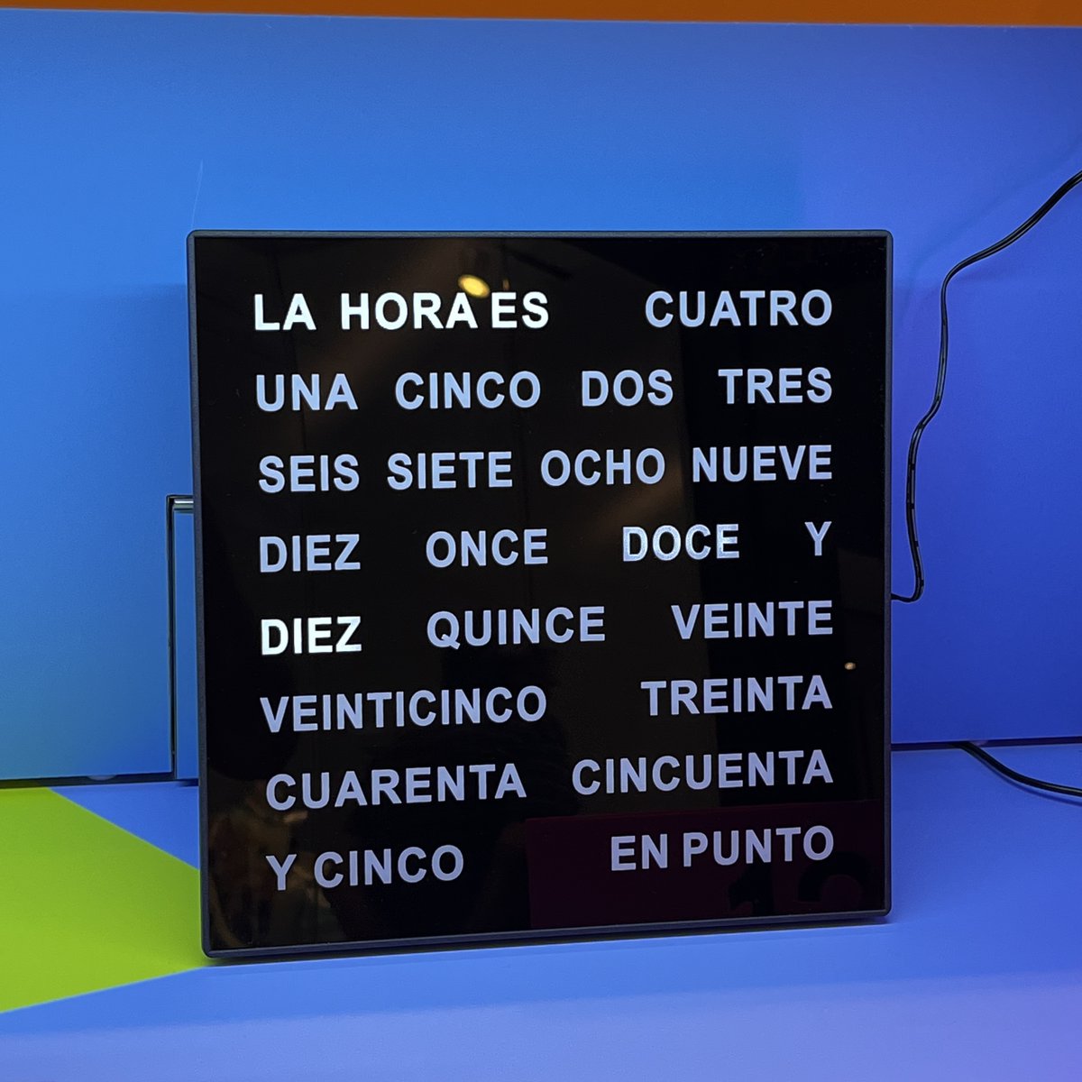 Spanish Language Word Clock - LED Text Display - AC Adapter with US Plug - A Unique Gift Item - 28cm X 28cm X 3cm (11' X 11' X 1.1')    
.   
etsy.com/listing/149517…
.
#Spanish #Spain #miami #SpanishClock #gifts #giftideas #shopnow #slickdeals #Mexico #deskclock #Officeclock