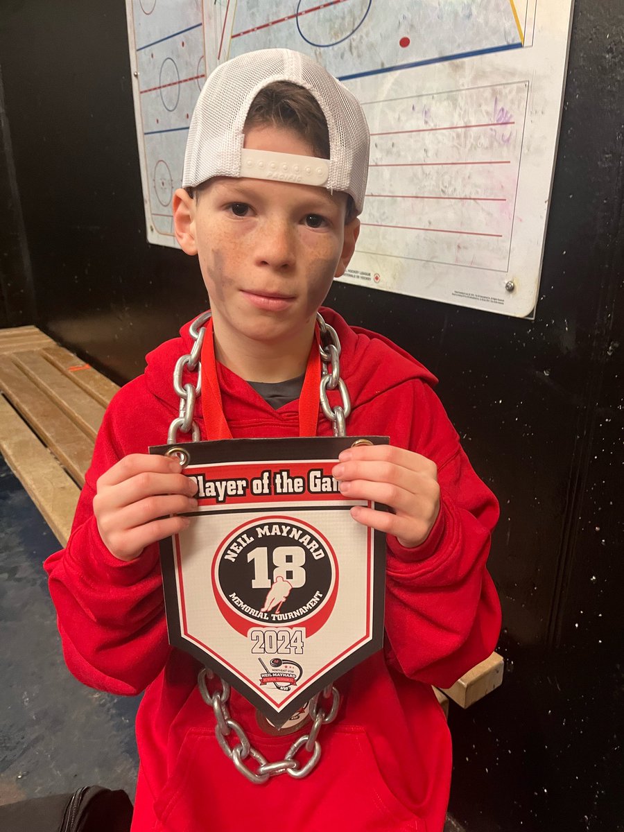 A big shout out to our Goalies! They played great this weekend and were a big reason we won the Championship! This guy made some amazing saves today to keep us in it! Strongest Link Award and Player of the Game for Noah Sharpe! <a href="/ne_eagles/">Northeast Eagles</a>