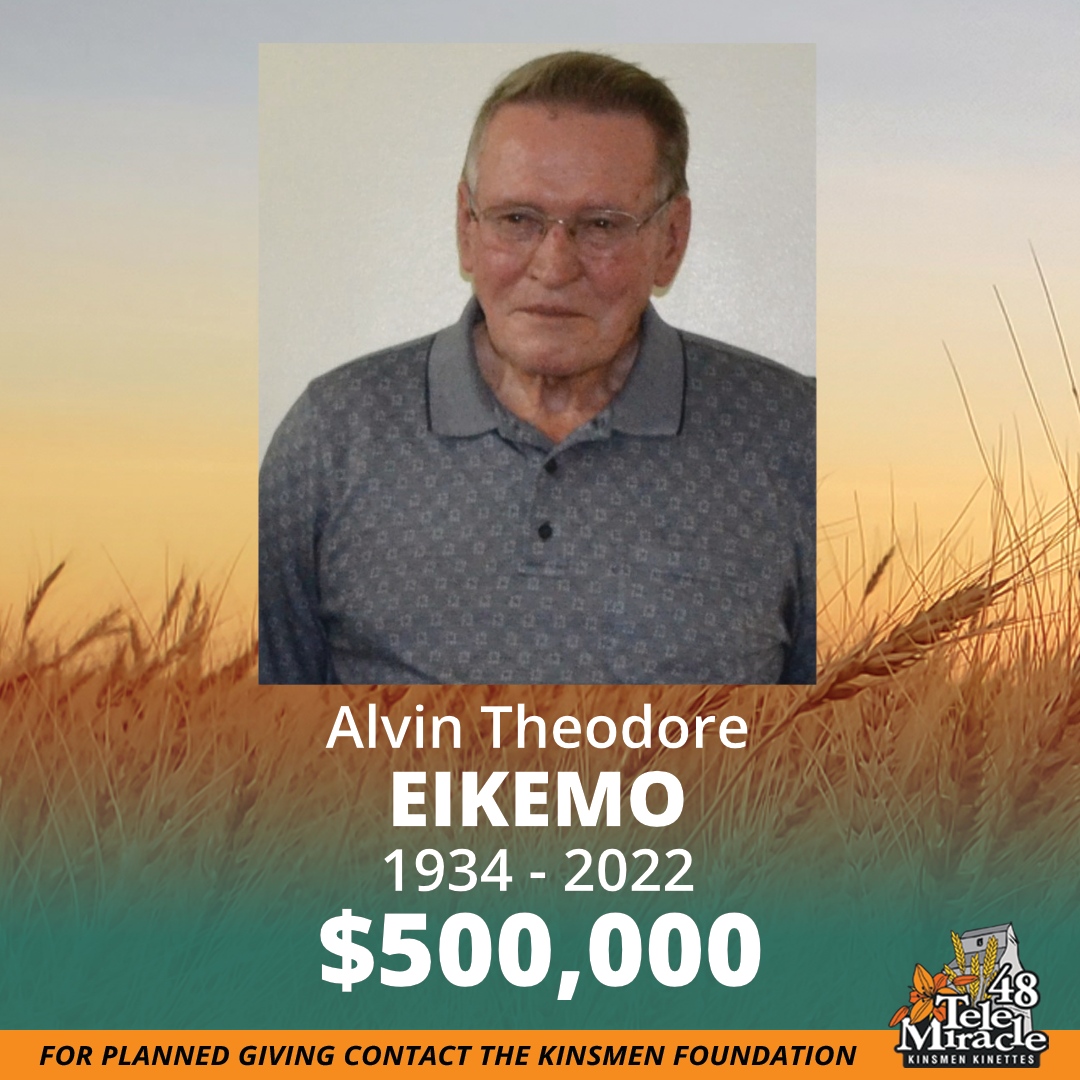 Thank you Alvin Theodore Eikemo (1934–2022) for your generous $500,000 gift!
Well respected, hardworking, highly principled man
Curious and a lifelong learner
Devoted son and caregiver to parents, close to family & friends
#Donate #GivingBack #Bequests #PlannedGiving #TeleMiracle