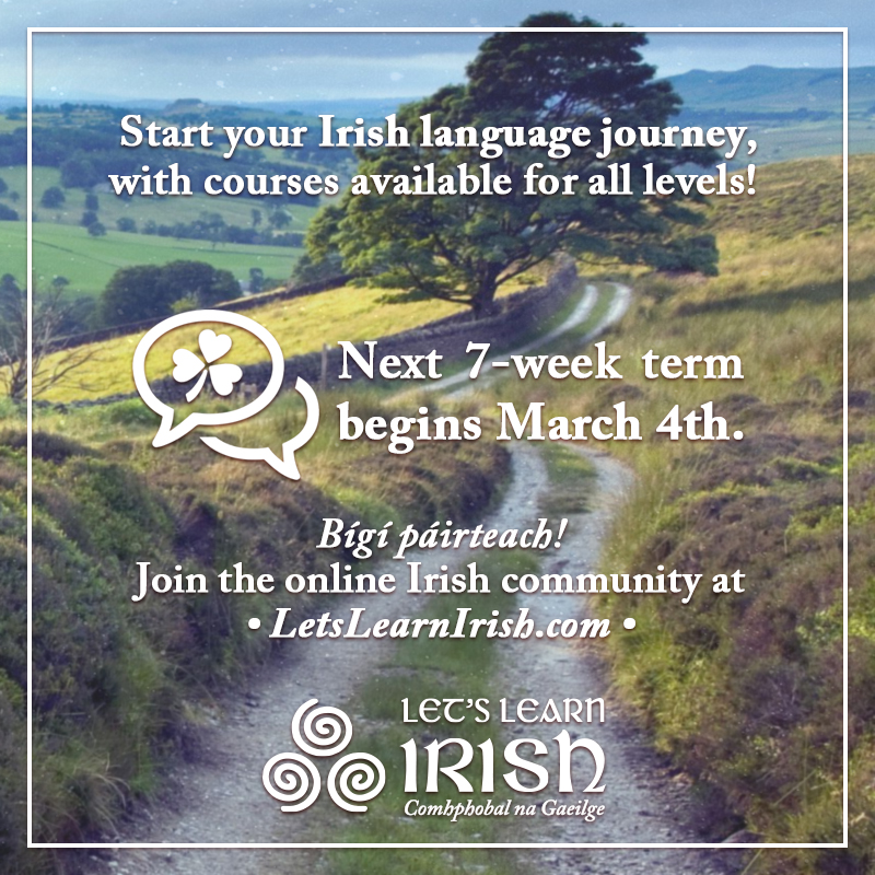 LetsLearnIrish's tweet image. Ná déan dearmad - beidh ranganna nua ag tosú go luath!

LetsLearnIrish.com/cursai

#Gaeilge #Ranganna #LearningIrish
