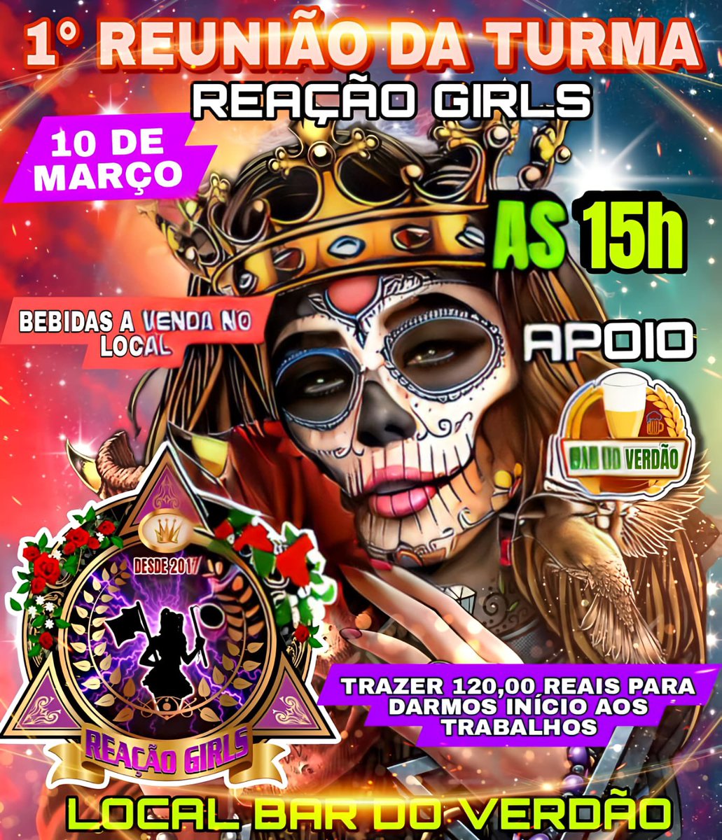 ReacaoGirls's tweet photo. Foi dada a largada 🚀🥳
Quem tiver interesse a hora é agora !
Vem com a tropa do R 🎭💃🏾 https://t.co/gi3bPAQn25
