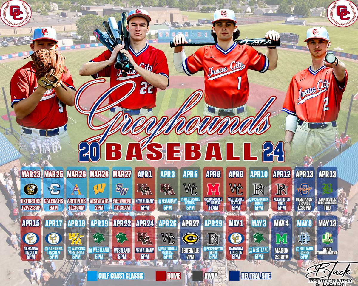 GCBaseball2024's tweet image. MARK YOUR CALENDARS GC ‼️
GC BASEBALL STARTS IN T-MINUS 27 days 💥
**Schedule is subject to change due to rain/weather**
@CoachA8
📸: @Bri_Tucker_09