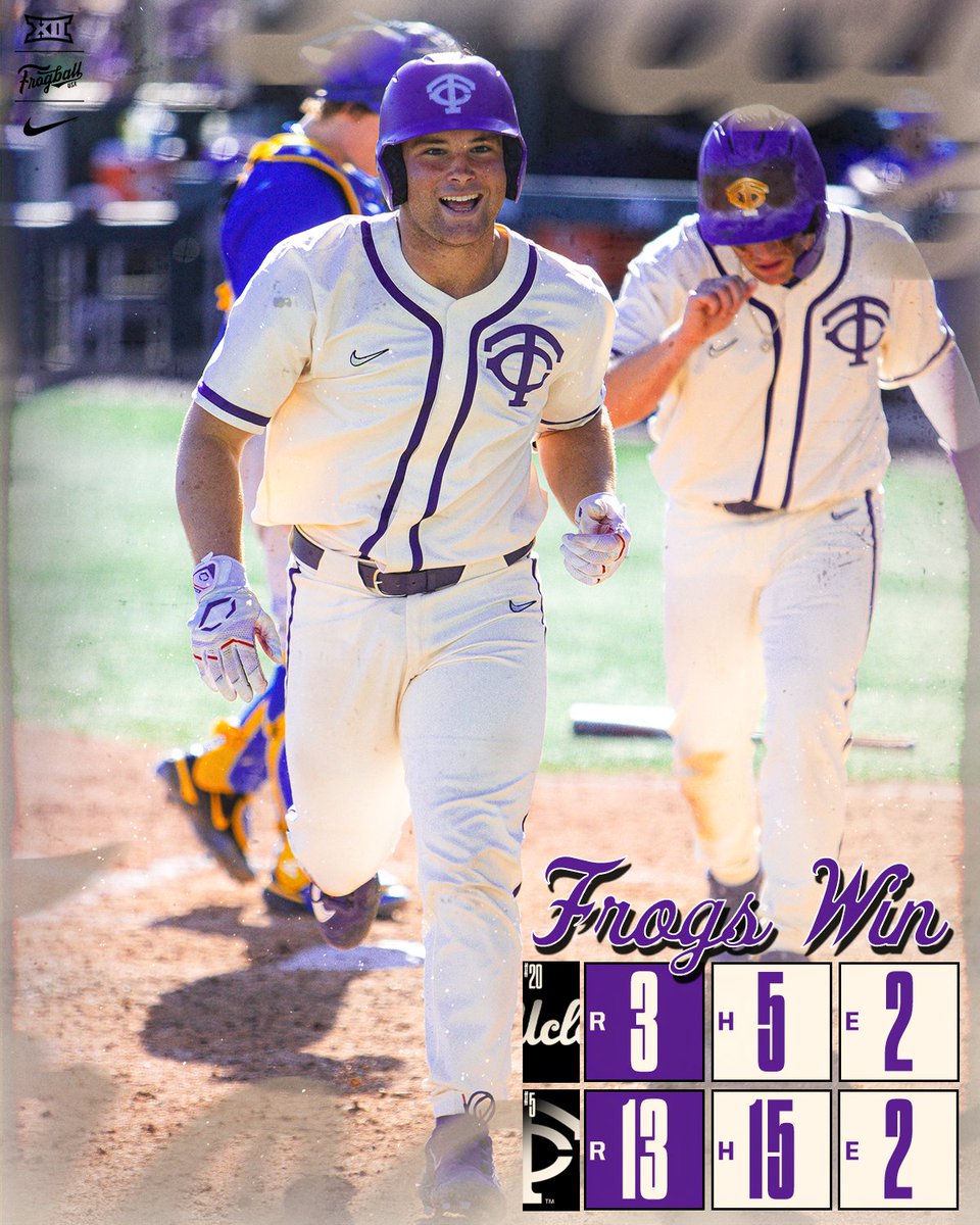 TCU_Baseball's tweet photo. Break out the brooms! 7-0!  

#FrogballUSA | #GoFrogs https://t.co/SJlaCMQBdX