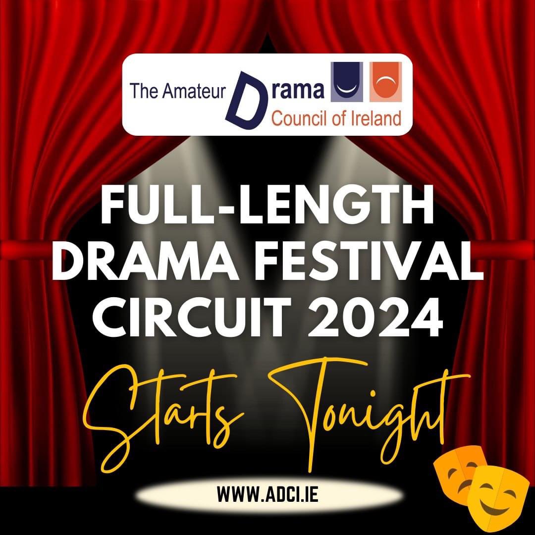 Very best wishes from DLI @DramaLeagueIrl to the 25 Confined and 19 Open Groups participating in the 34 Drama Festivals on the ADCI Full Length Drama Circuit 2024 aiming for the Bostik All Ireland Confined Finals in Mountmellick and the RTE @AllIrelandDram1 Finals Athlone.