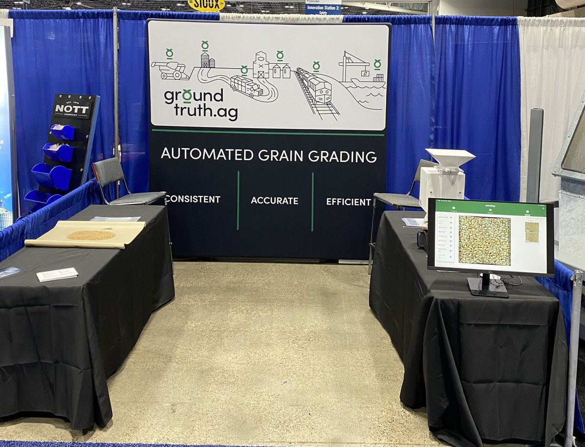 First day of @GEAPSinfo was a great day! Make you stop by and see our #automatedgraingrading unit in action! Booth 3139