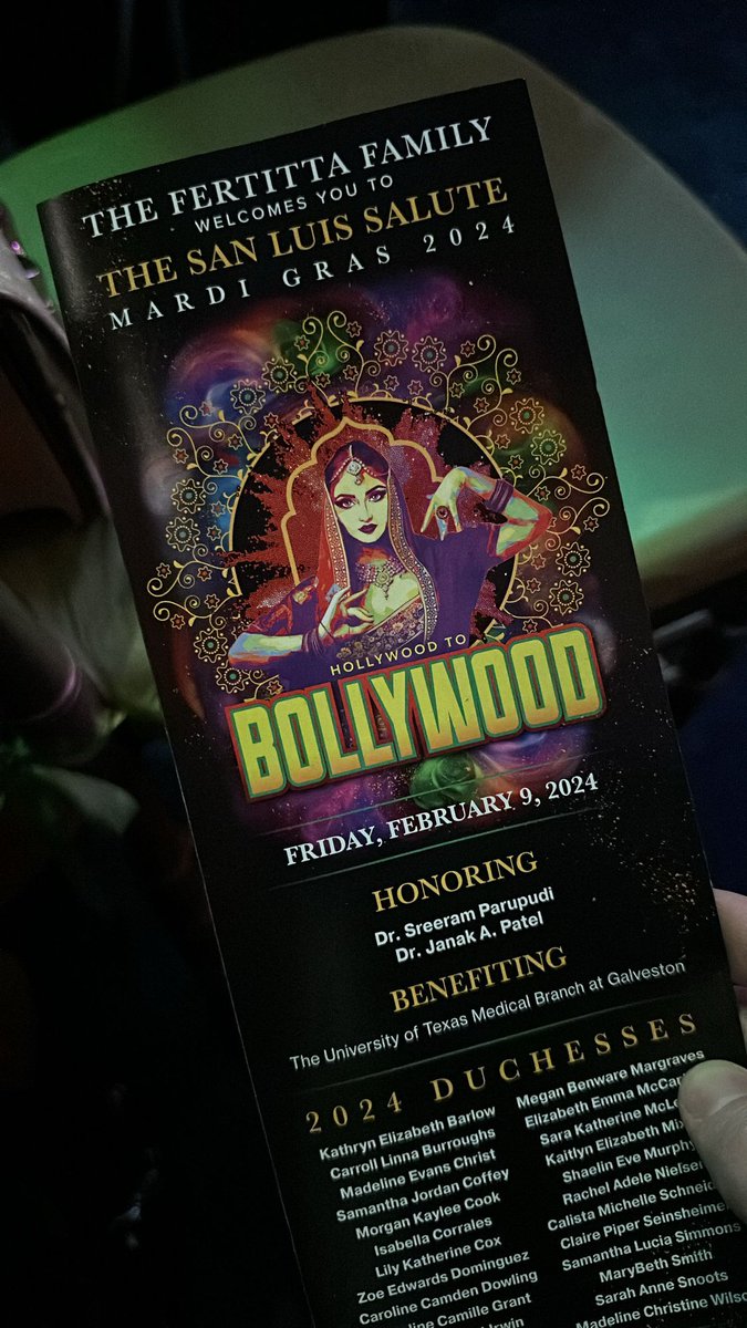 Fun night out with friends at the San Luis Salute Mardi Gras Gala in Galveston.