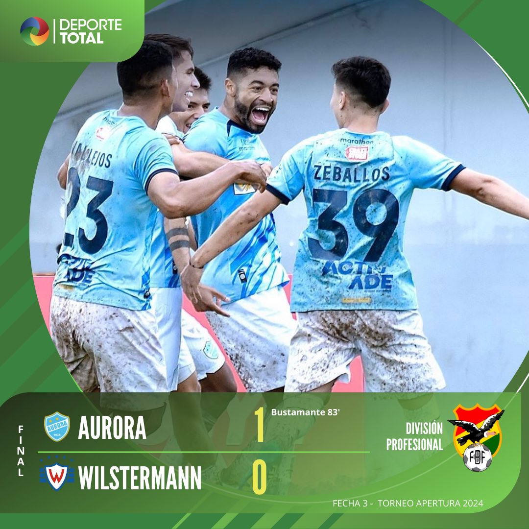 ¡FESTEJO CELESTE!
.
.
En un partido cerrado y con plantel alternativo, Aurora se quedó con el Clásico Cochabambino tras ganar por la mínima a Wilstermann.
.
.
Antonio Bustamante fue el héroe del Equipo del Pueblo al anotar el único tanto.