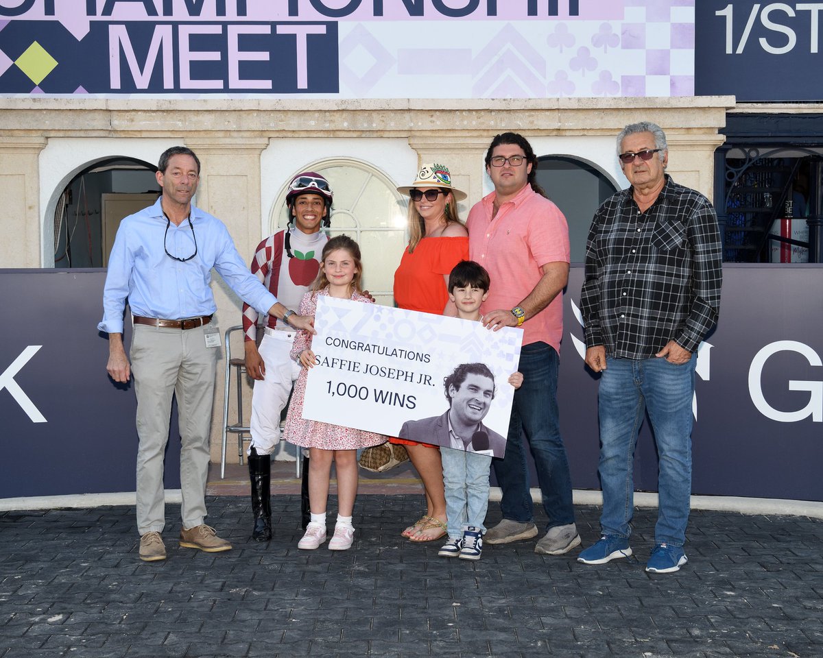 Gulfstream Park (@gulfstreampark) on Twitter photo Congratulations to trainer <a href="/SaffieJosephJr/">Saffie Joseph Jr.</a> on his 1,000th career win in the US! #GulfstreamPark #ChampionshipMeet Congratulations to trainer <a href="/SaffieJosephJr/">Saffie Joseph Jr.</a> on his 1,000th career win in the US! #GulfstreamPark #ChampionshipMeet