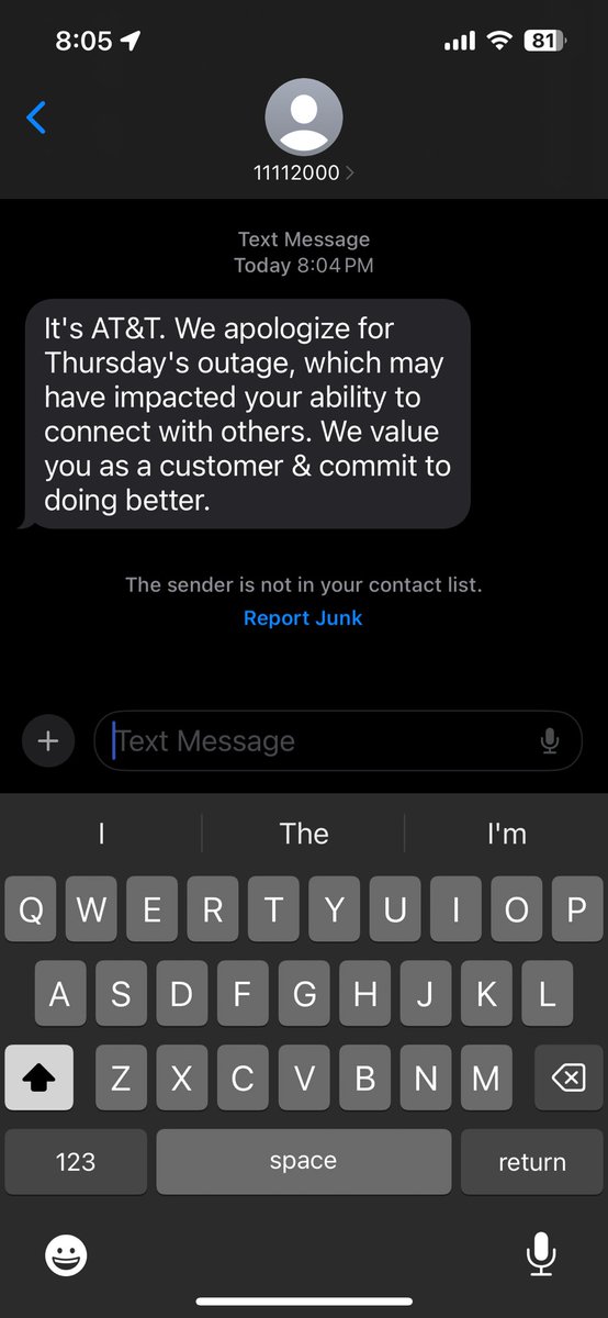 I appriciate this: a company owning up to a mistake. We’re good, <a href="/ATT/">AT&T</a>