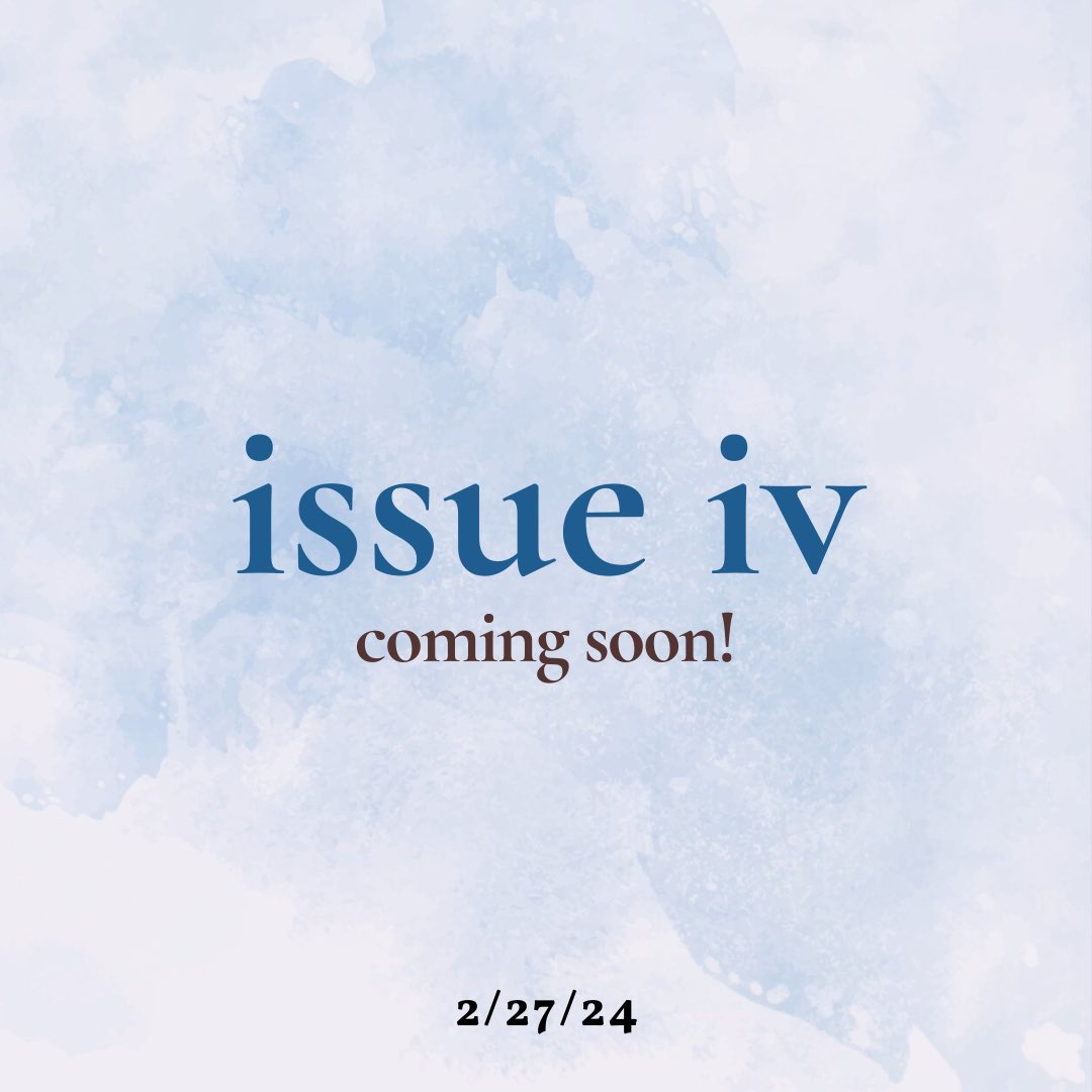 …and we’re back! Issue IV’s releasing this Tuesday. Who’s excited? 👀👀