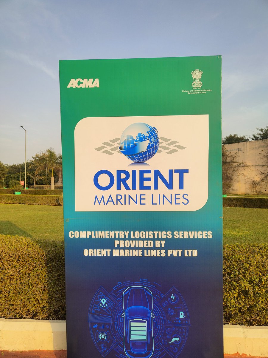 omlpl's tweet photo. We're thrilled to announce that Orient Marine Lines Pvt. Ltd. is providing complimentary logistics services to exhibitors at  @ACMAIndia EV Expo 2024 (27-27 February, Manekshaw Centre, New Delhi)
#exhibitions #Collaboration https://t.co/cXzlN0bVow