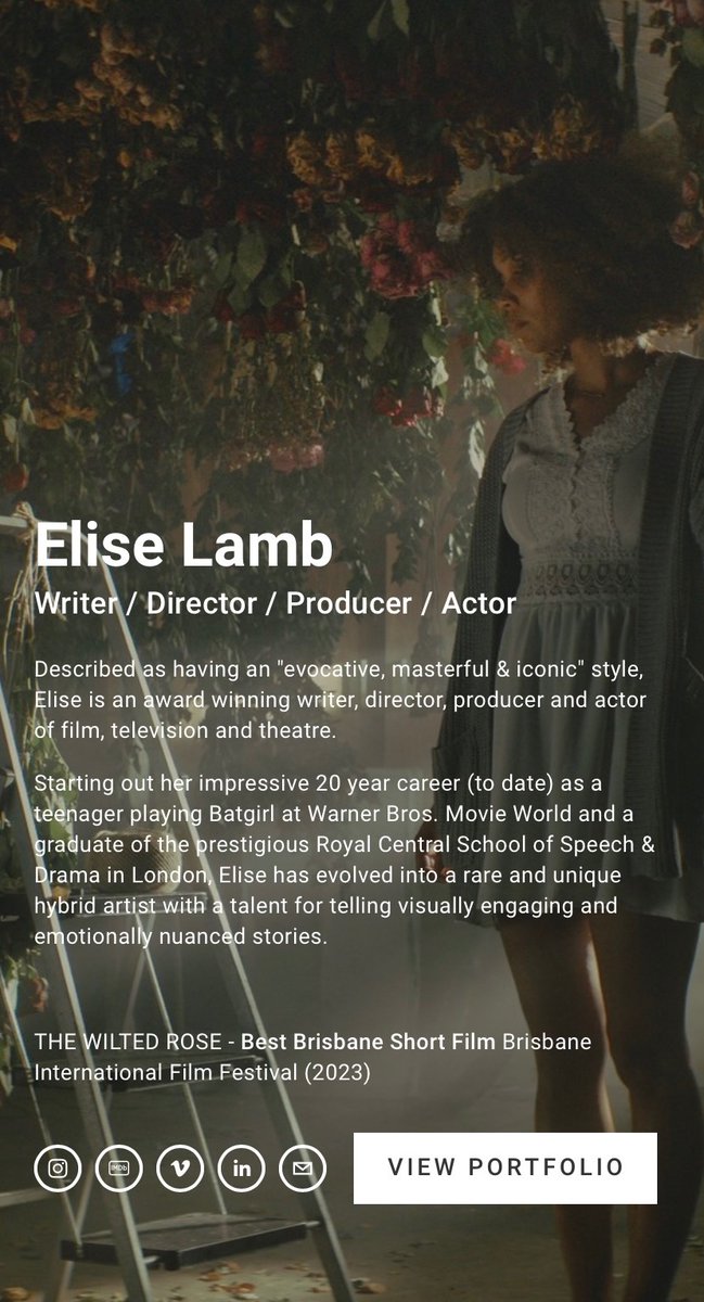 Updated the thing about the [many] things I do ahead of my London return … [many] more things to come … 🎬🎭🇬🇧 

💻 eliselamb.com

#screenwriter #playwright #writer #filmdirector #theatredirector #director #producer #actor #storyteller #film #theatre #filmmaker