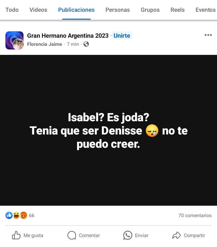 joshmpsuit's tweet photo. el nivel de fraude que hasta los de facebook están re desorientados con la vuelta de isabel a la casa jajsjsjs #GranArmado https://t.co/5g5cybTLtj