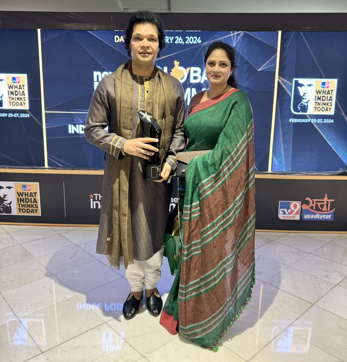 Honoured to receive Nakshatra Samman for Global Star 2024 by TV9 Network in New Delhi