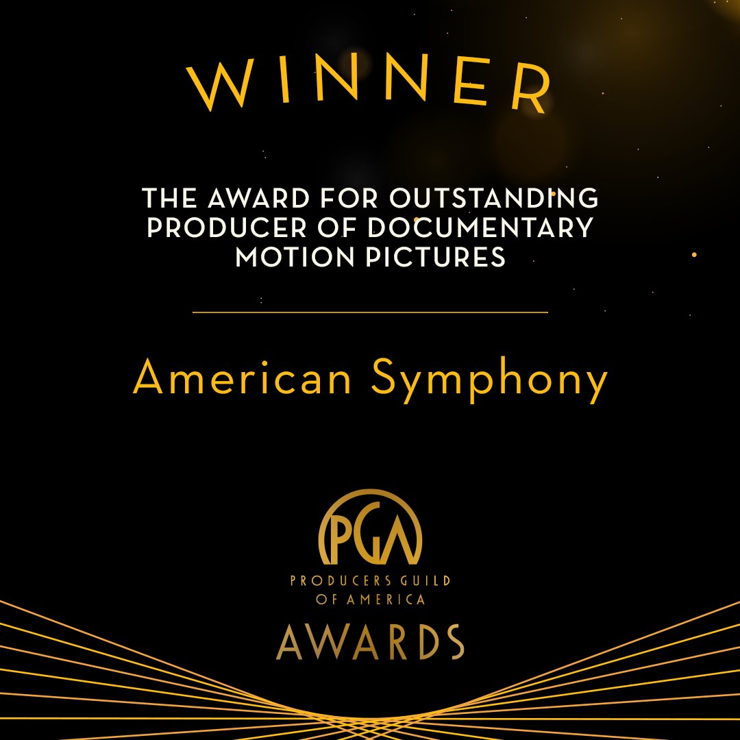 The Award for Outstanding Producer of Documentary Motion Pictures goes to American Symphony. #PGAAwards