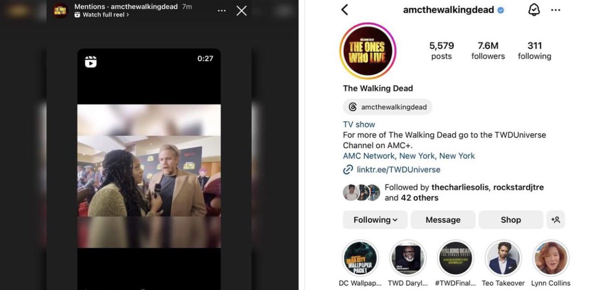 Ayyeeee me and my sister @LaKisaRenee1 video with Josh McDermitt from #TOWL redcarpet premiere is currently chilling in AMC’s The Walking Dead Instagram story 
🥳🤘🏾🎥🧟‍♀️❤️

#TheWalkingDead #TheOnesWhoLive #TWDFamily #TWD #TammyReeseMedia #LaKisaReneeEntertainment 
@talesftmedia
